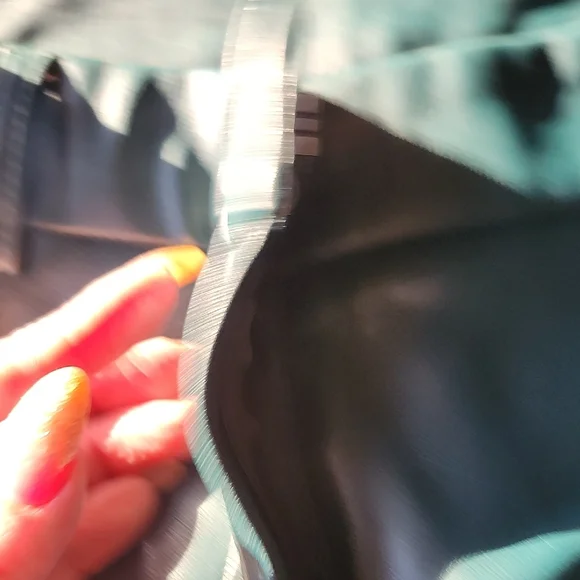 7 For All Man Kind Green faux Leather Pants - Picture 5 of 7